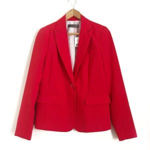 Suzy Shier Bright Red Blazer Single Button Size M